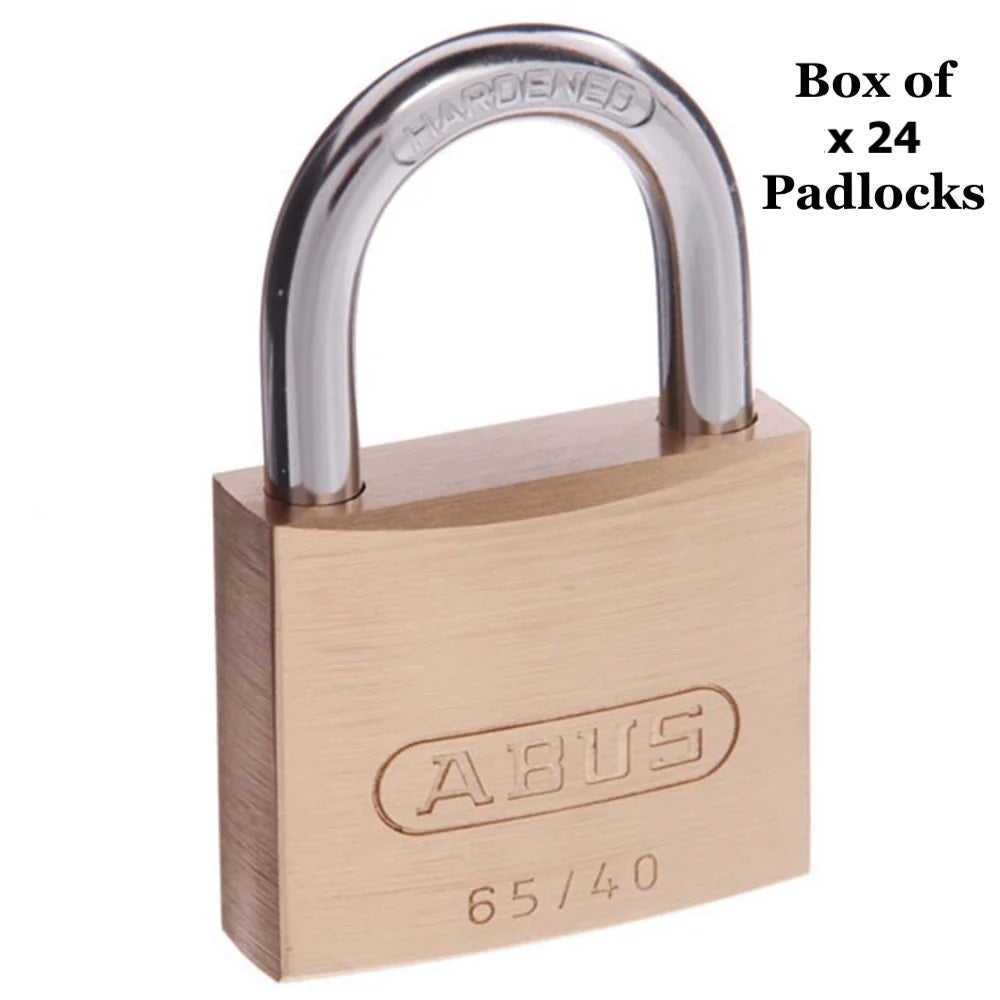 Abus 65/40 40mm Brass Bodied Padlocks x 24