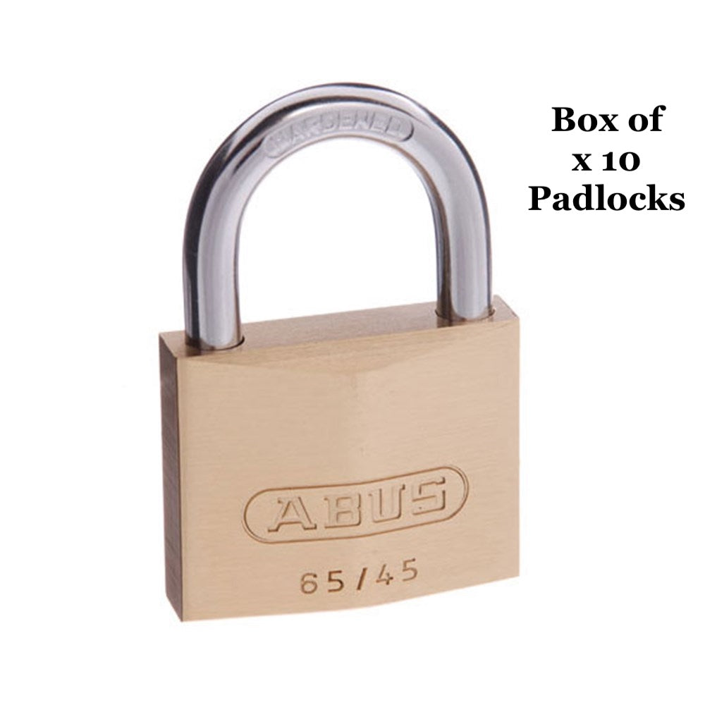 Abus 65/45 45mm Brass Padlocks x 10