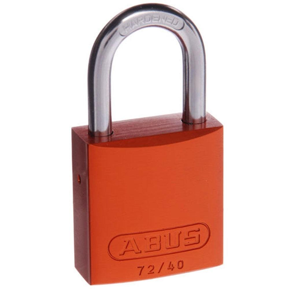 72/40 40mm Orange Anodised Aluminium Bodied Padlock