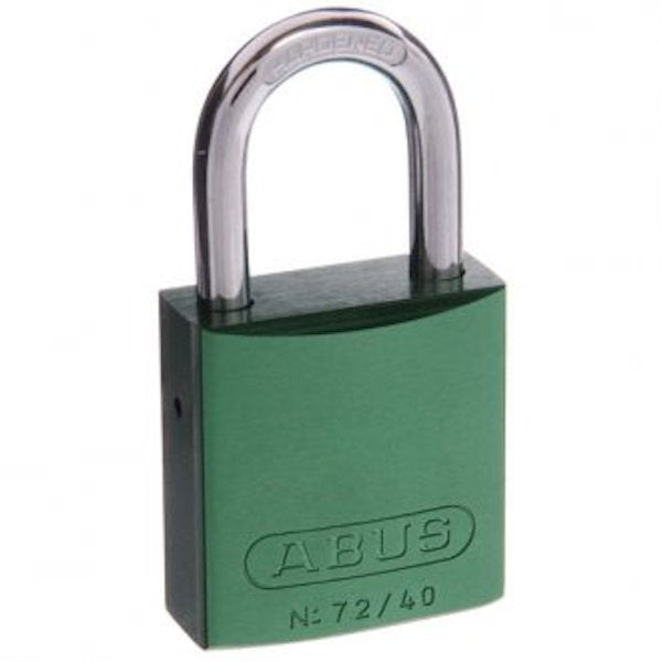 72/40 40mm Green Anodised Aluminium Bodied Padlock