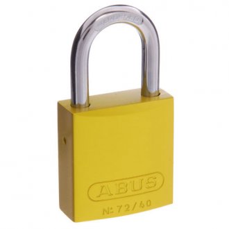 72/40 40mm Yellow Anodised Aluminium Bodied Padlock