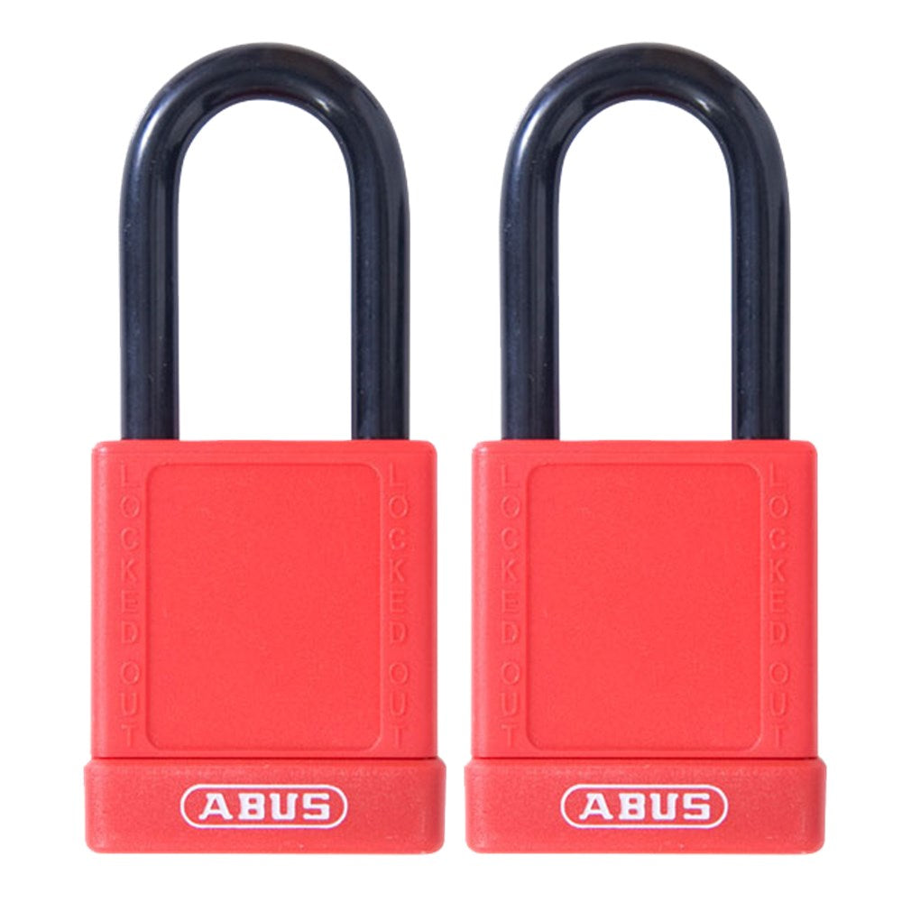 Abus 74/40 LOTO Padlock Keyed Alike Pair -Red