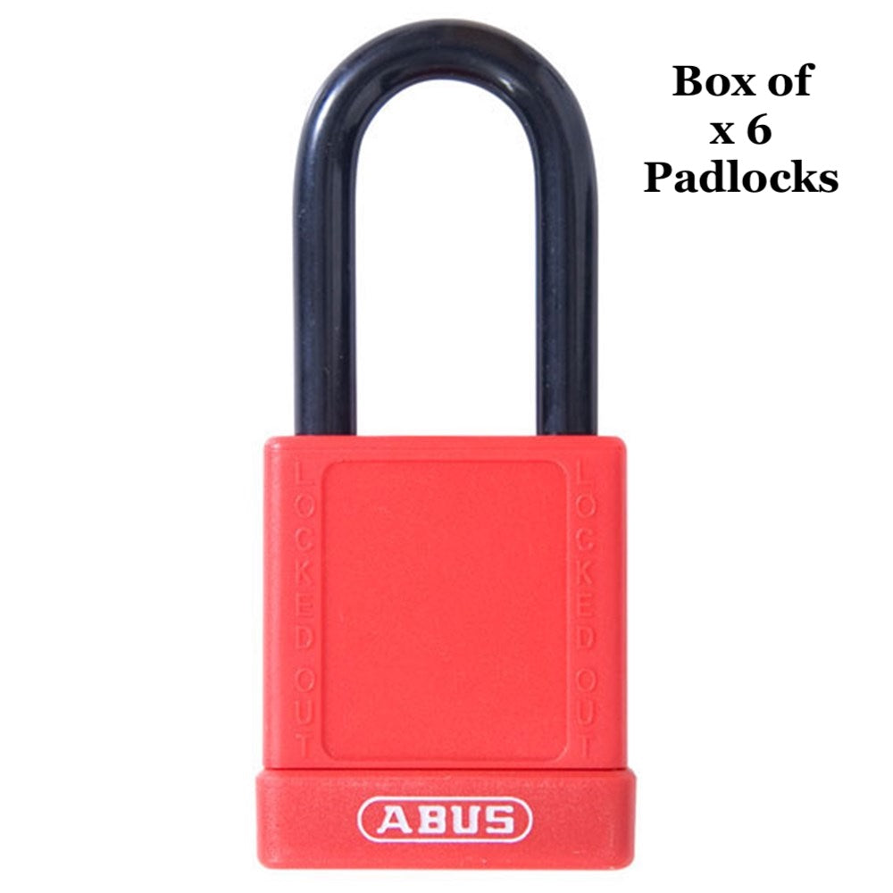 Abus 74/40 LOTO Padlocks x 6 Red