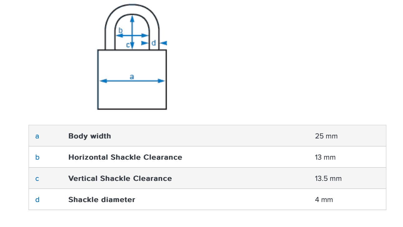 Abus 64TI/25 25mm Titalium Padlock