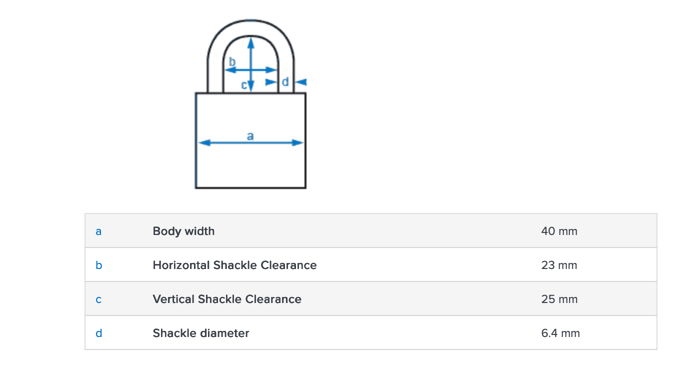Abus 83/40 40mm Brass Padlock
