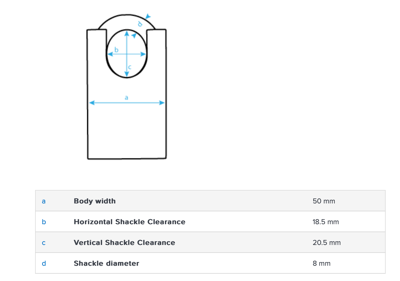 Abus 65CS/50 50mm Closed Shacke Padlock