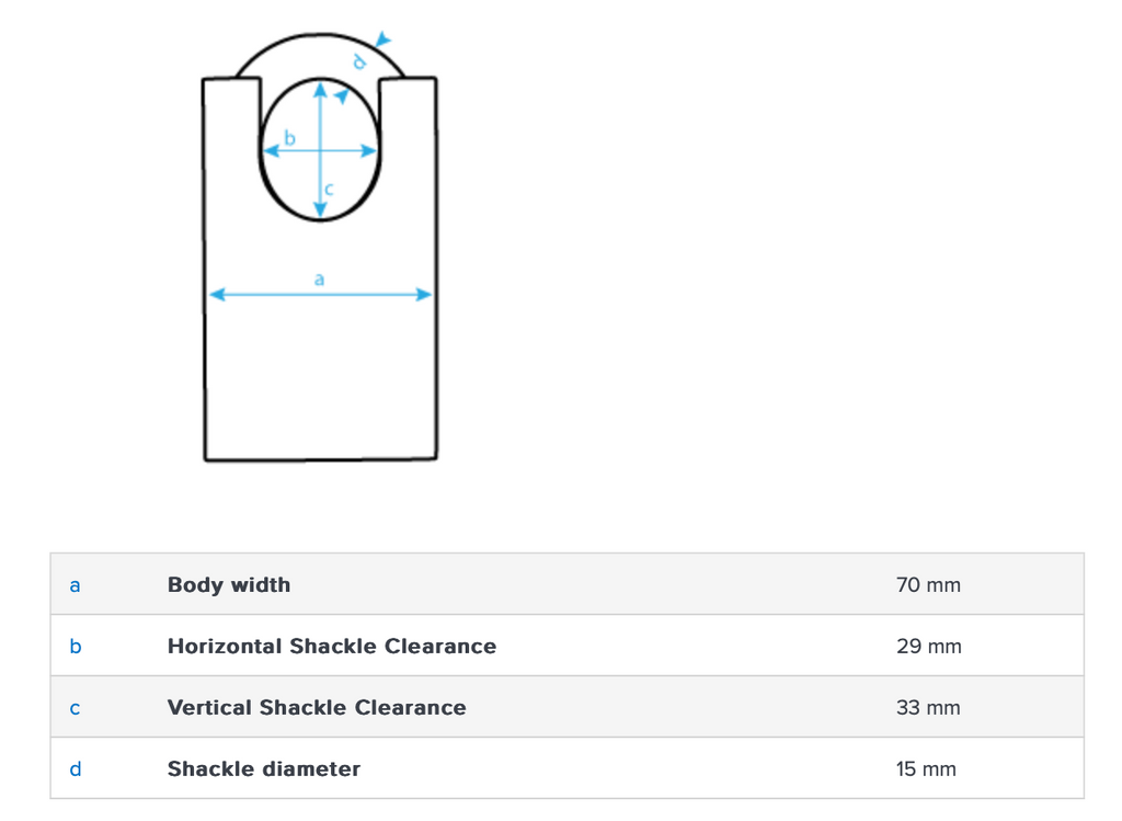 Abus 83CS/70 Series 2 70mm Concealed Shackle Hardened Steel Padlock