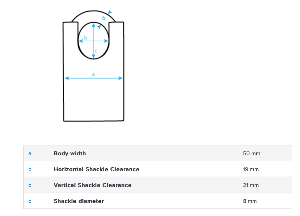 Abus 65CS/50 50mm Closed Shackle Padlock