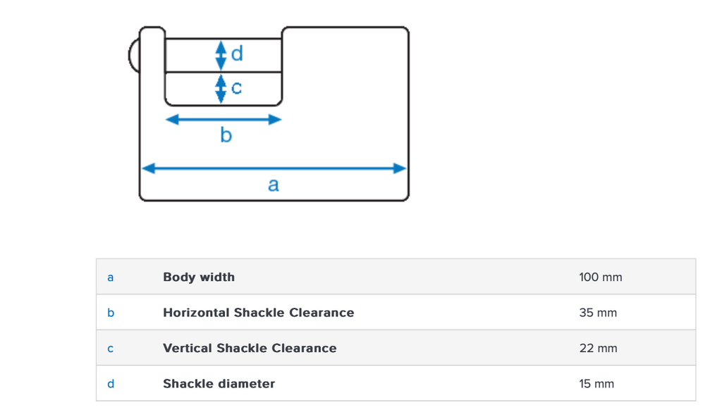 Abus 93/100 Monoblock Padlolck