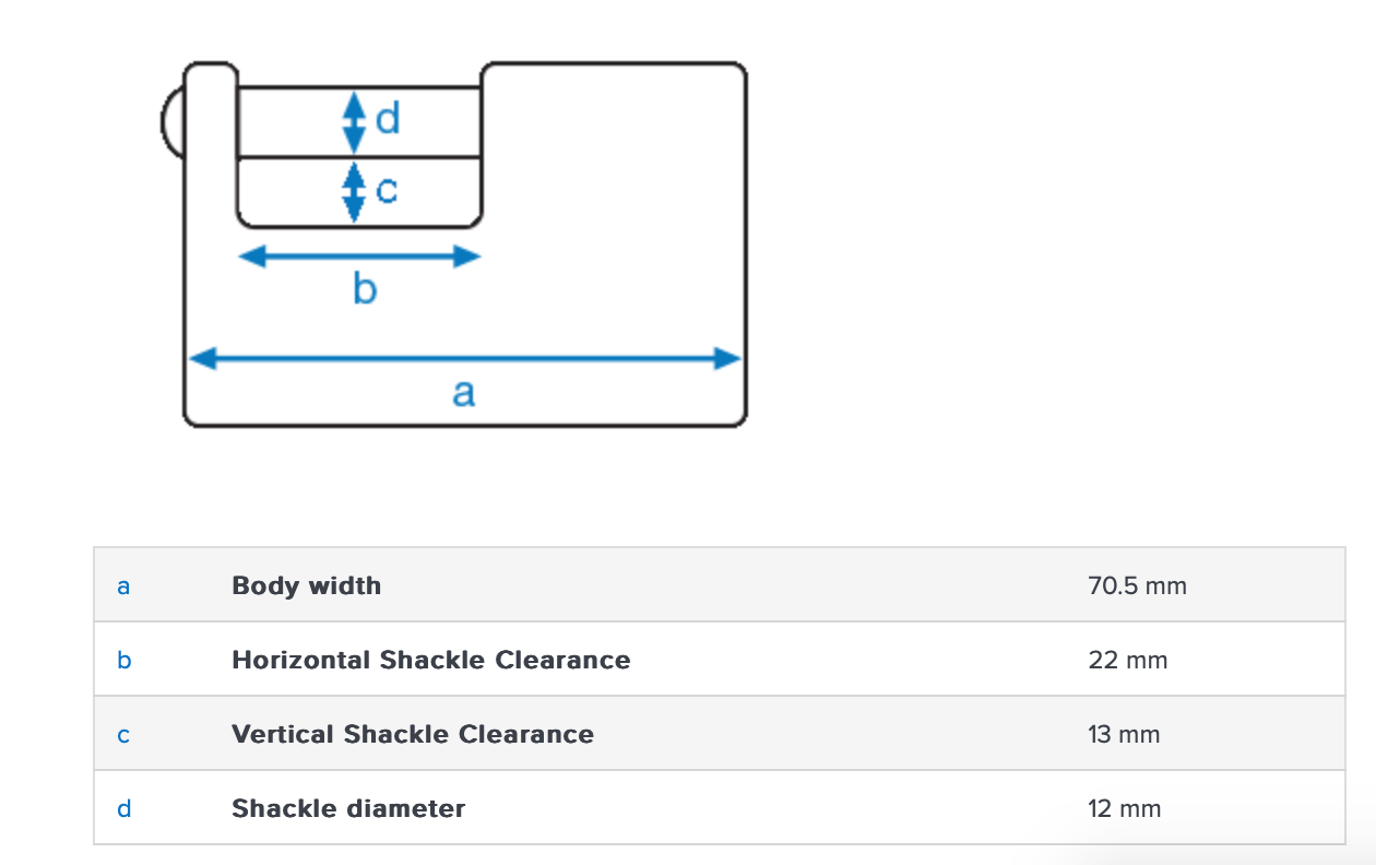 Abus 82/70 70mm Monoblock Padlock