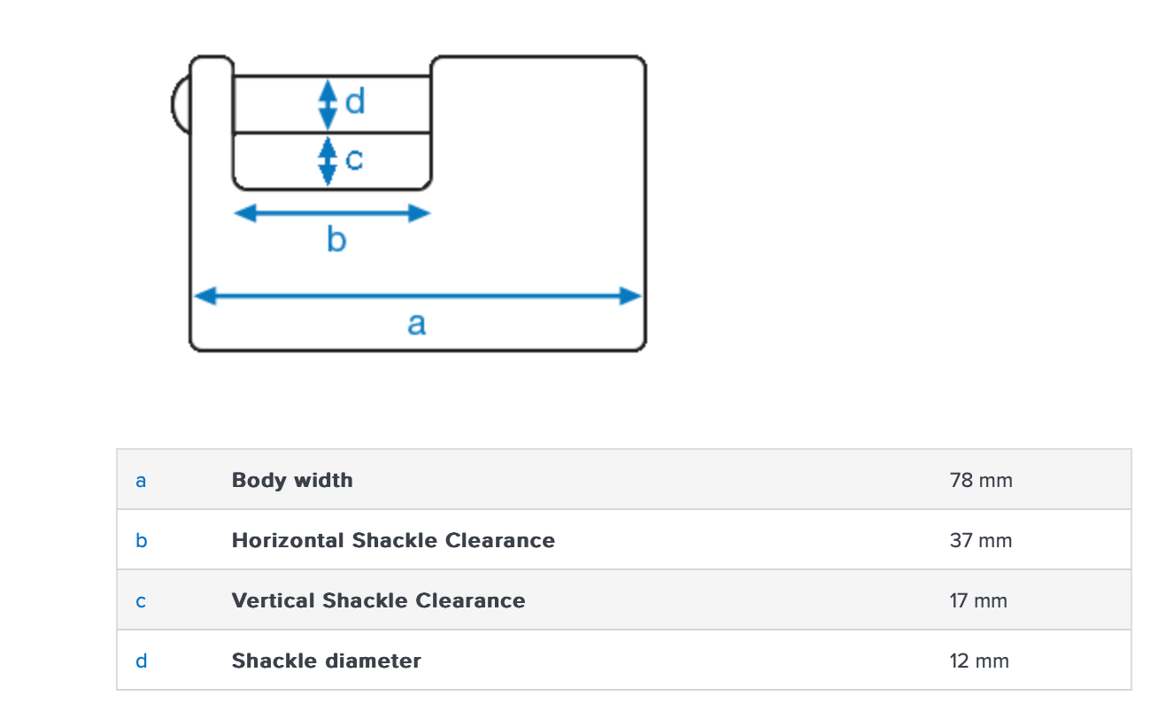Abus 92/80 80mm Monoblock Padlock