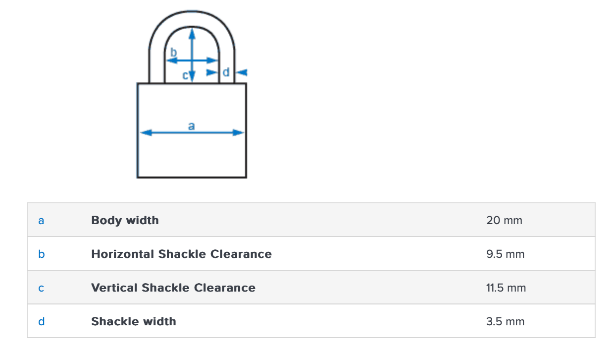 Abus 20mm Brass Bodied Padlock