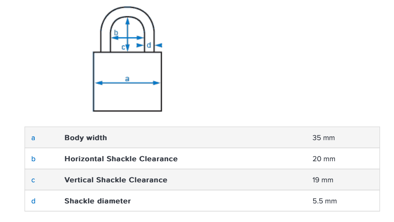 Abus 65/35 Brass Bodied Padlock