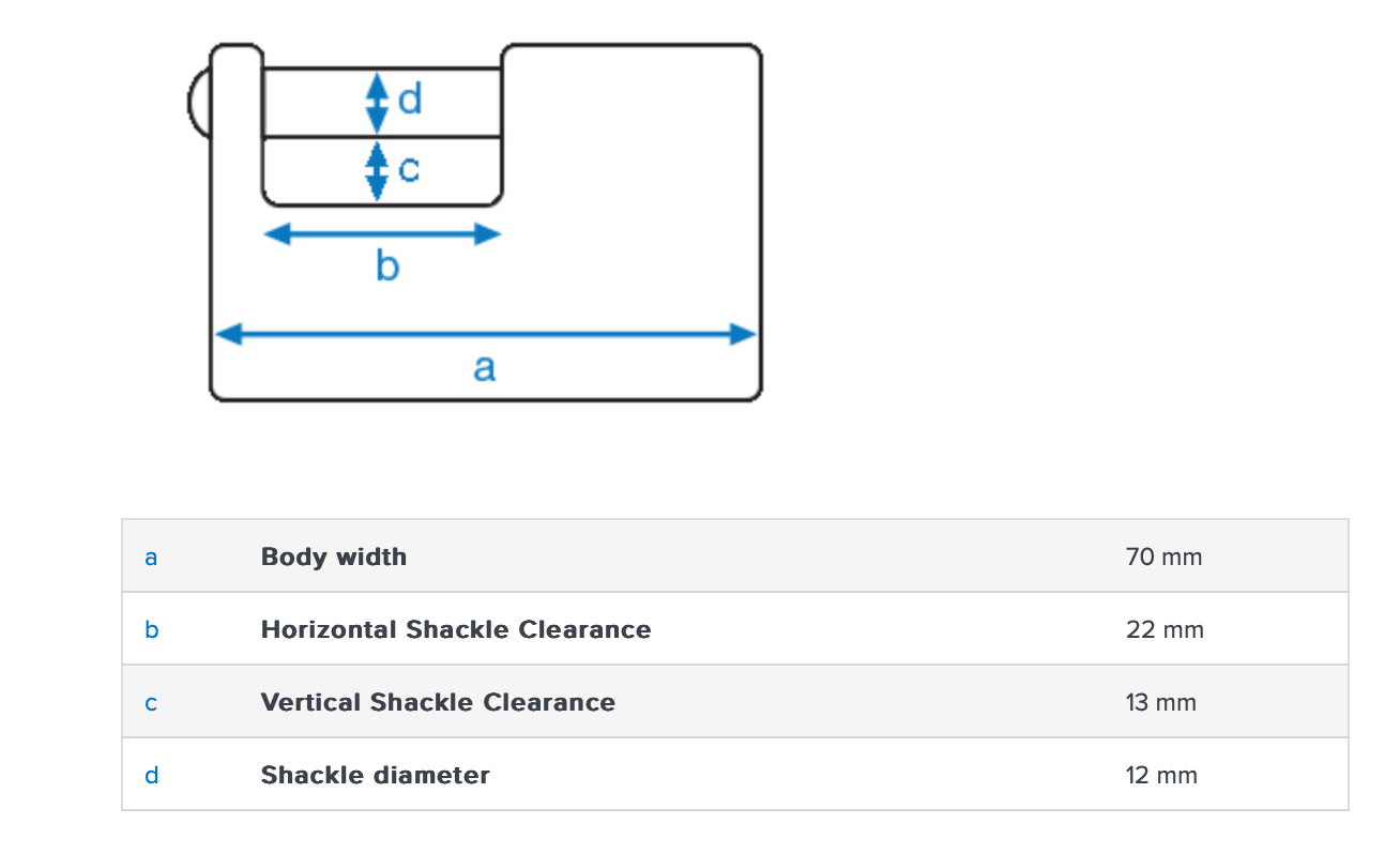 Abus 82TI/70 70mm Titalium Monoblock Padlock
