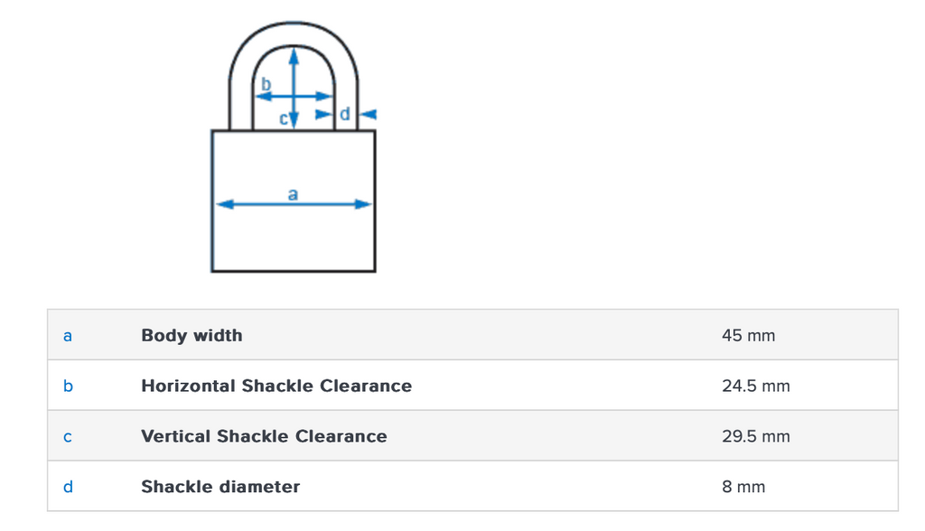 Abus 80TI/45 45mm Titalium Padlock