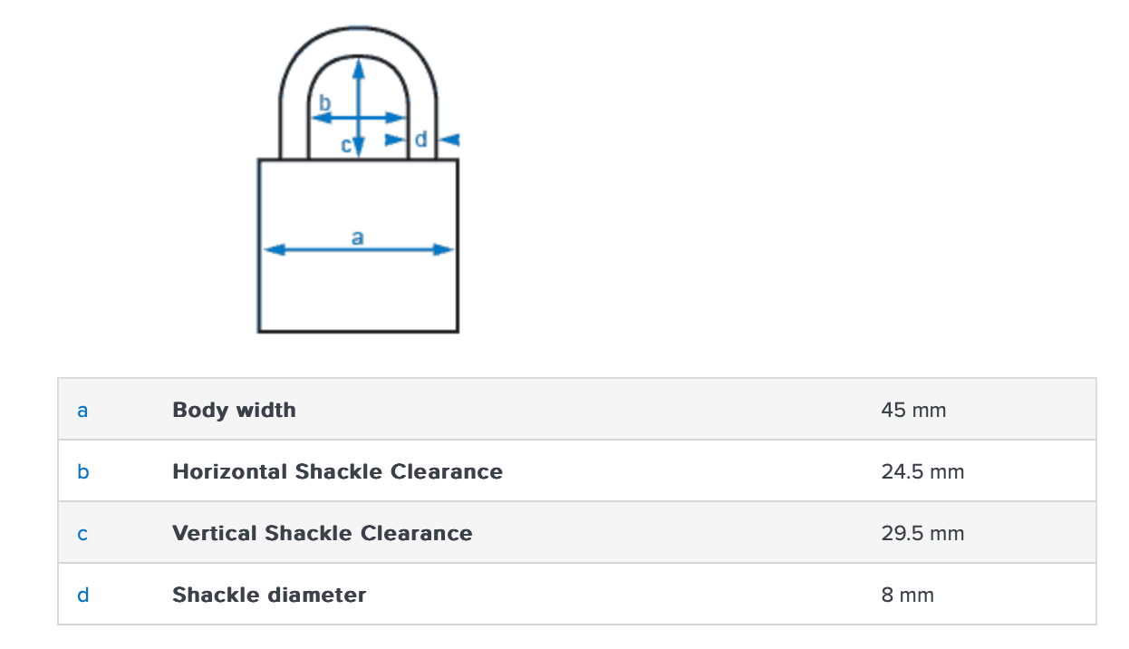 Abus 80TI/45 45mm Titalium Padlock