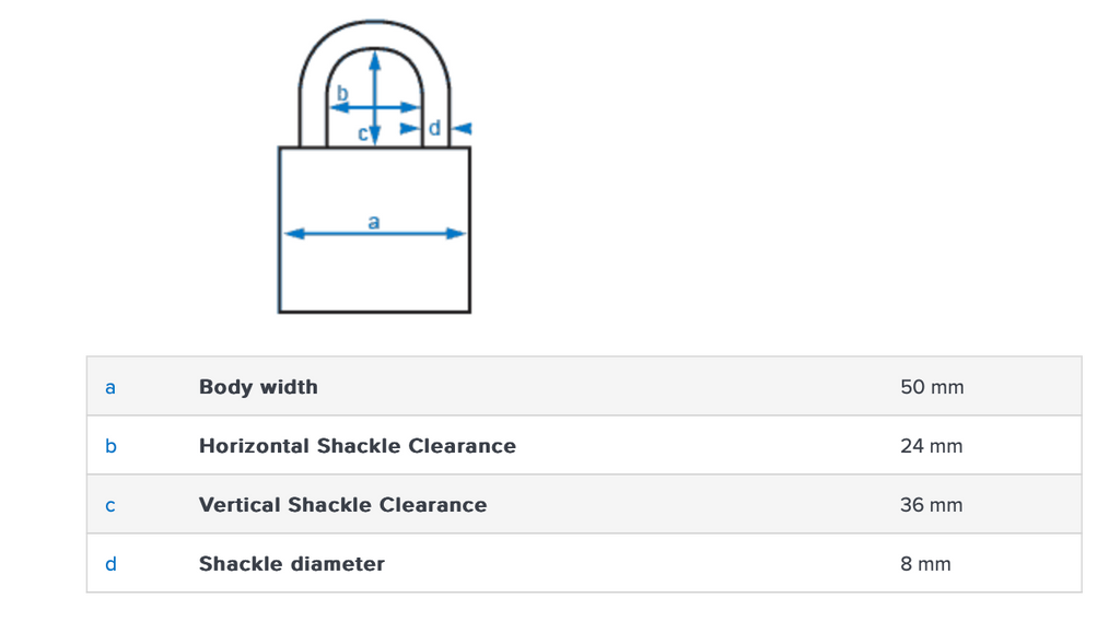 ABUS 57/50 50mm Biometric Fingerprint Padlock