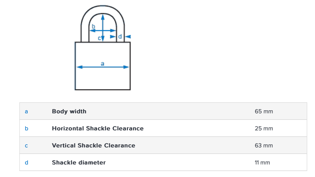 Abus 83WP/63HB/63 Extended Shackle Weather Resistant Padlock
