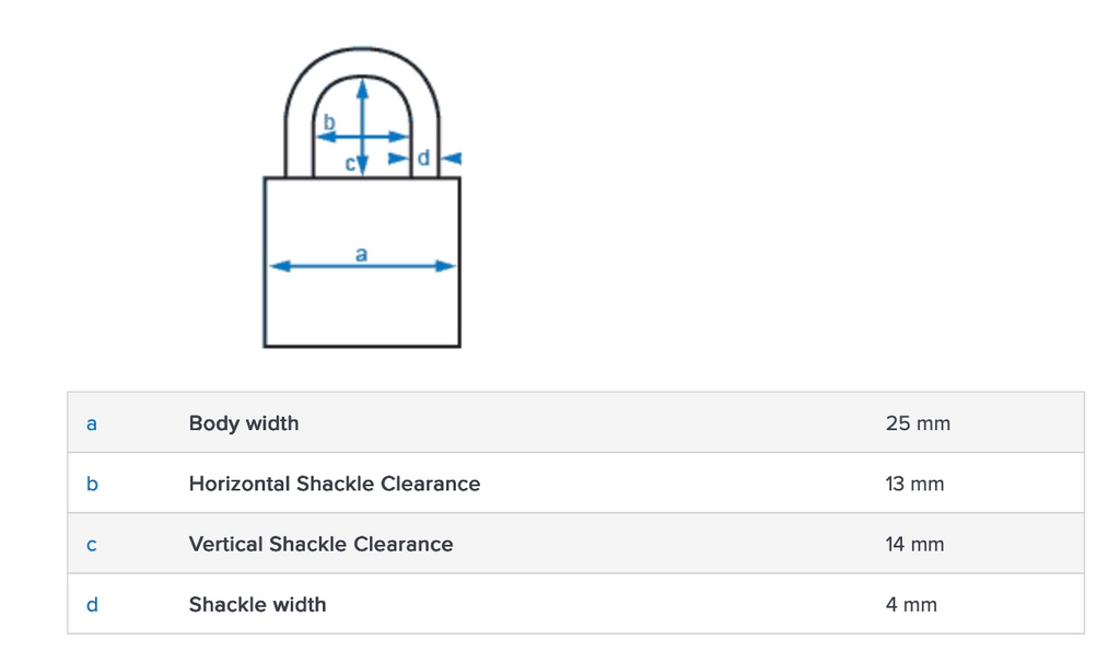 Abus 65/25 25mm Brass Padlock