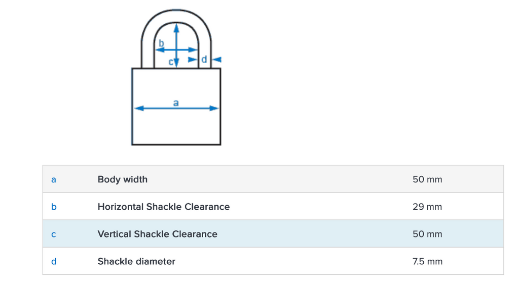 Abus 160/50HB50 Combination Padlock