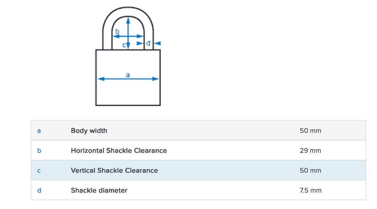 Abus 160/50HB50 Combination Padlock